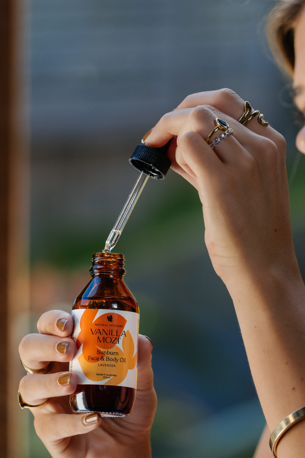 Vanilla Mozi Sunburn Face and Body Oil