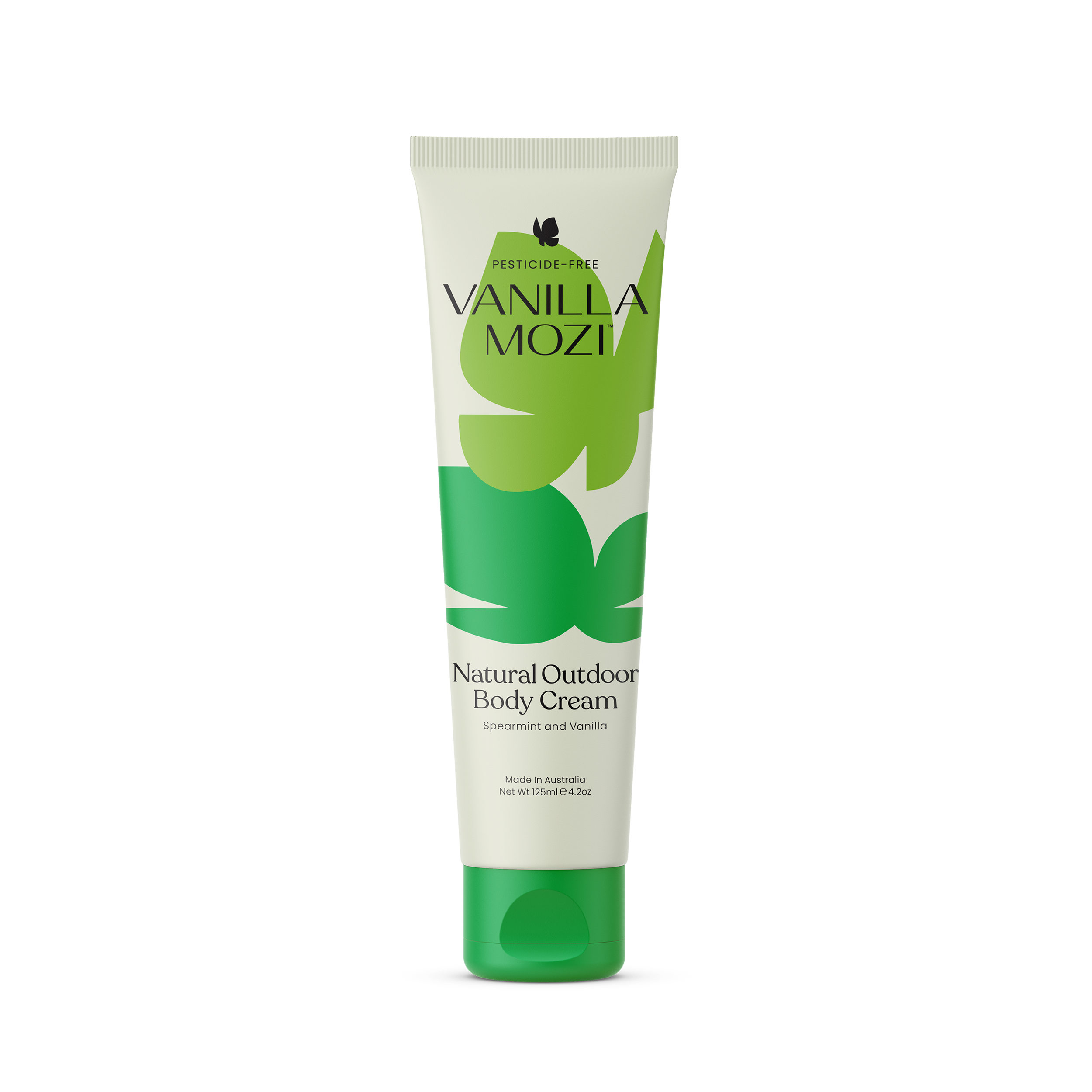 Vanilla Mozi Natural Outdoor Body Cream 125mL tube FRONT