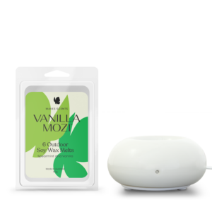 Vanilla Mozi Outdoor Sox Wax Melts and Electric Oil Vaporizer Bundle